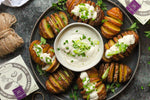 Creamy Herb and Chive Hasselback Potatoes
