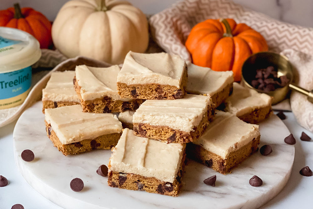 Chocolate Chip Pumpkin Bars with Cream Cheese Frosting