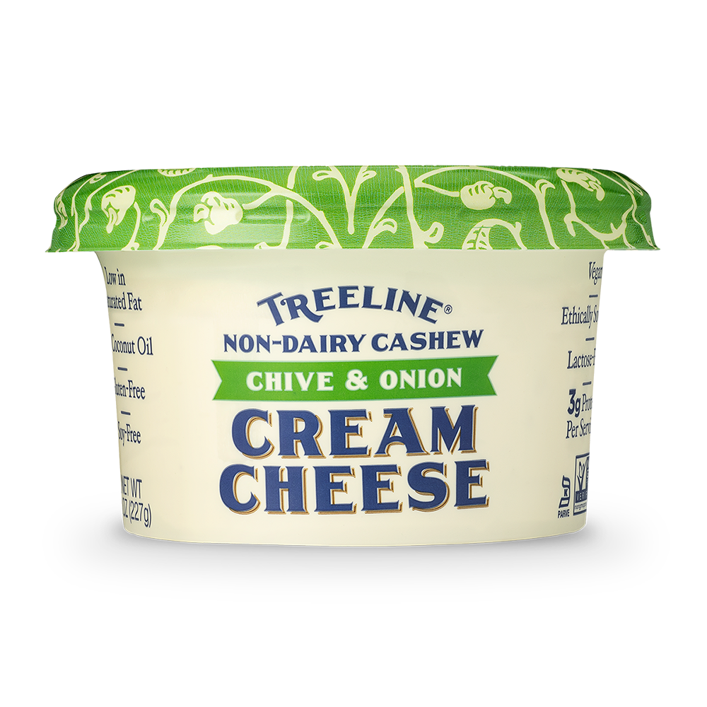 Chive & Onion Non-Dairy Cashew Cream Cheese – Treeline Cheese