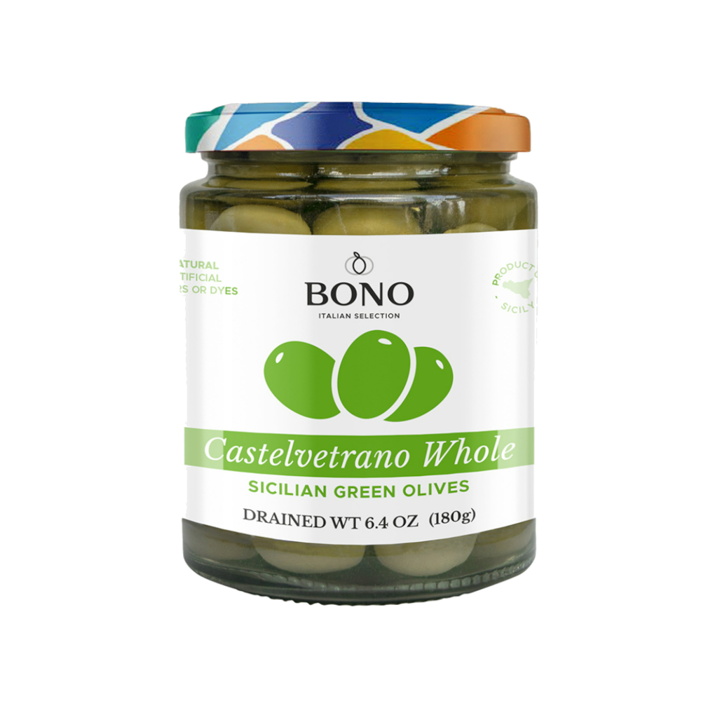 Jar of Bono Castelvetrano Whole Olives