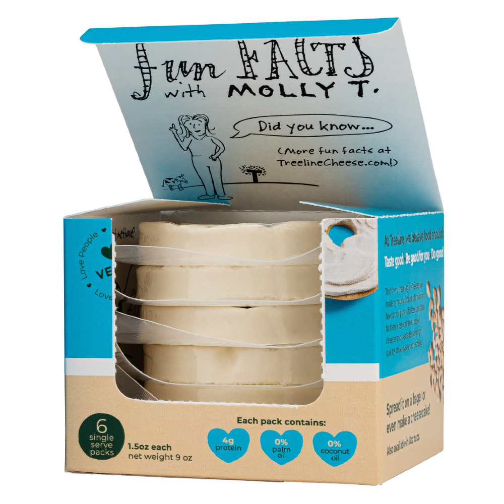Plain Non-Dairy Cashew Cream Cheese Snack Packs – Treeline Cheese