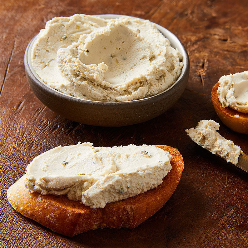 vegan cheese with a toast