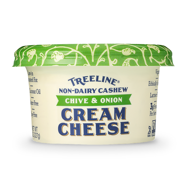 Chive & Onion Non-Dairy Cashew Cream Cheese – Treeline Cheese