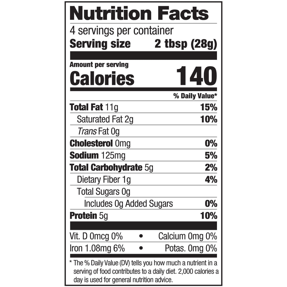 
                  
                    Treeline Cheese Vegan Classic Aged Artisanal Nutritional Label 
                  
                